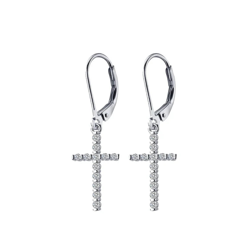 Sleek Cross Minimal Earrings