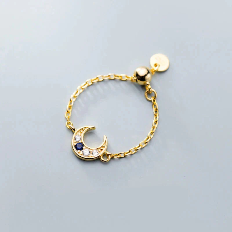 Mysterious Moon Chain Ring