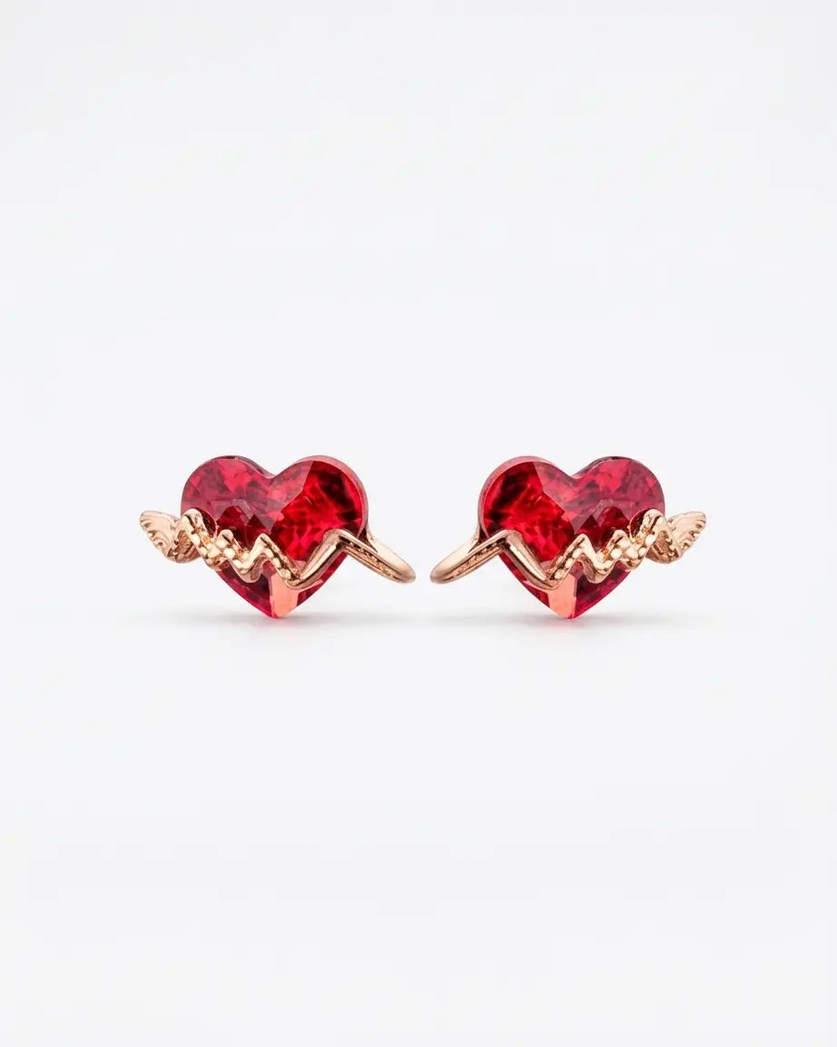 Heartflow Mini Studs - Silver Earrings by BLINGLANE