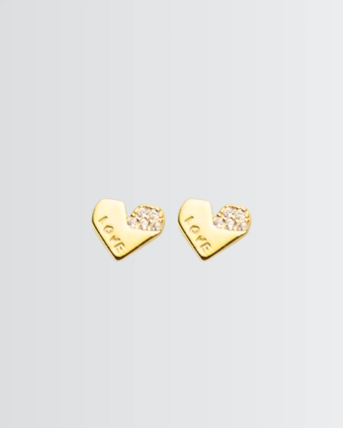 Heartlight Minimal Studs - Silver Earrings by BLINGLANE