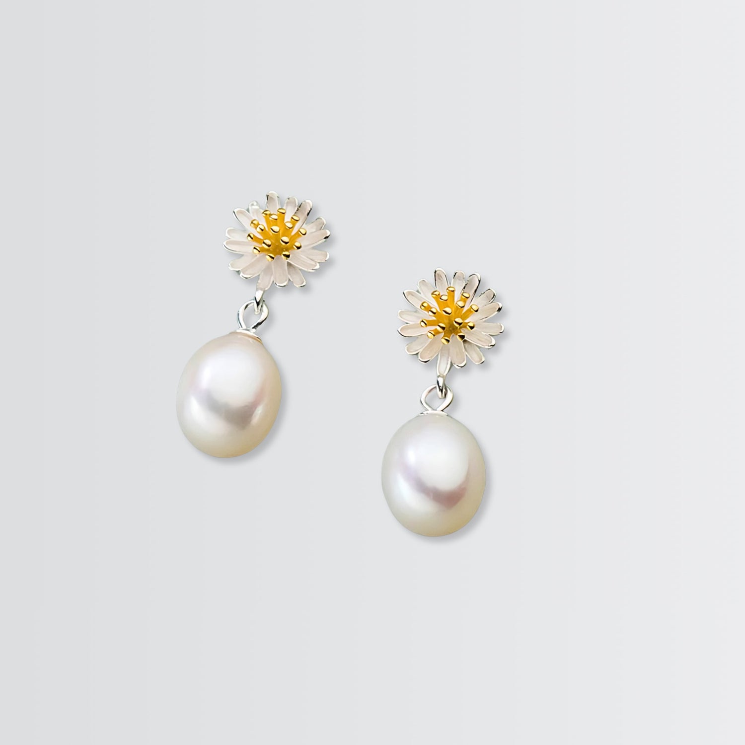 Royal Dahlia Pearl Earrings