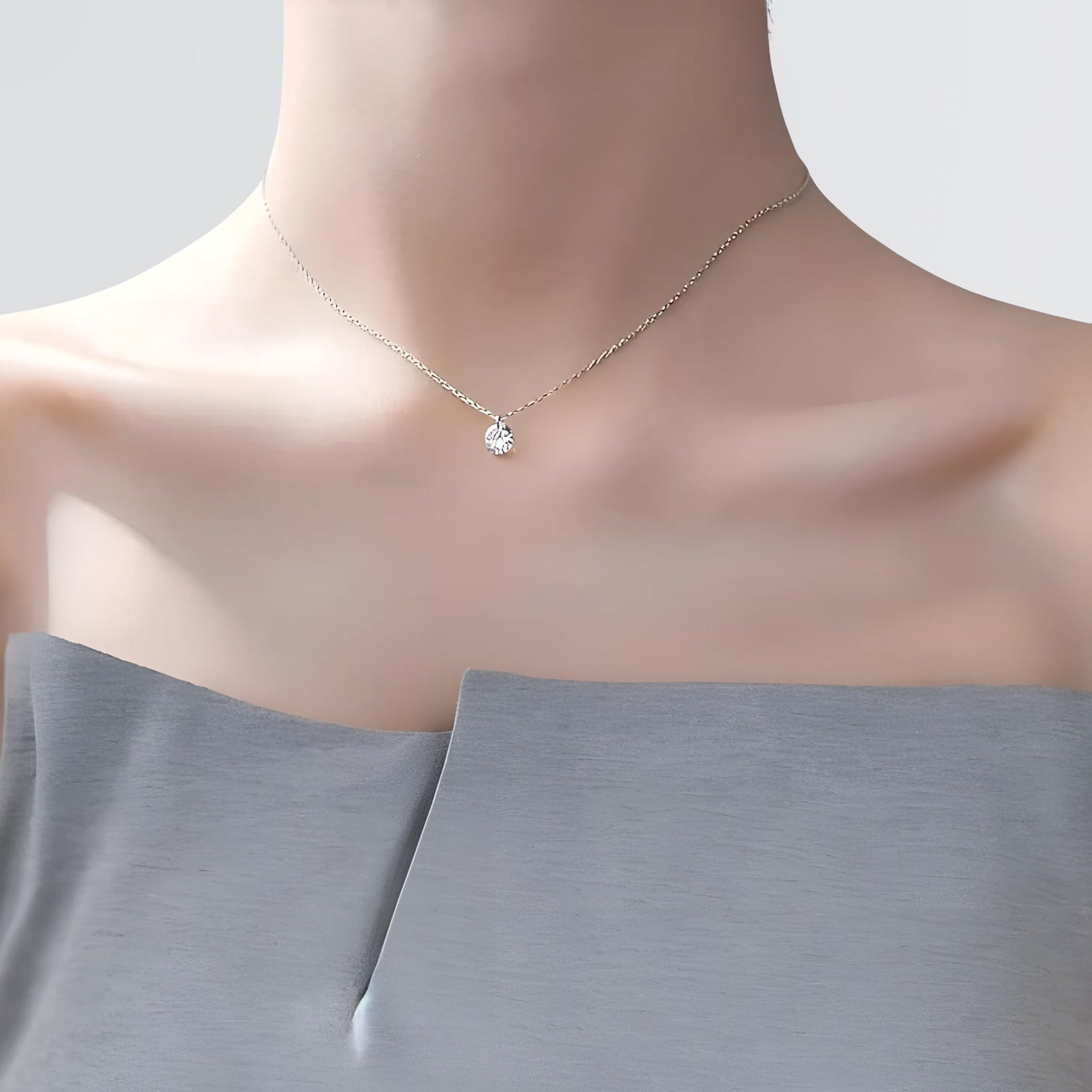 Minimal Solitaire Necklace