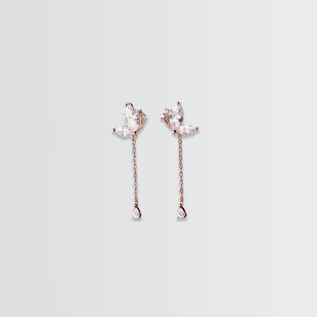 Glitterati Butterfly Chain Earrings