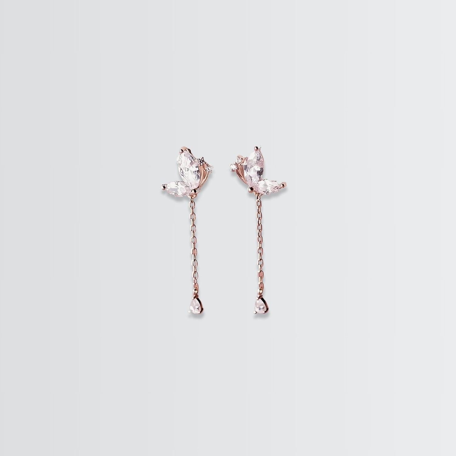 Glitterati Butterfly Chain Earrings