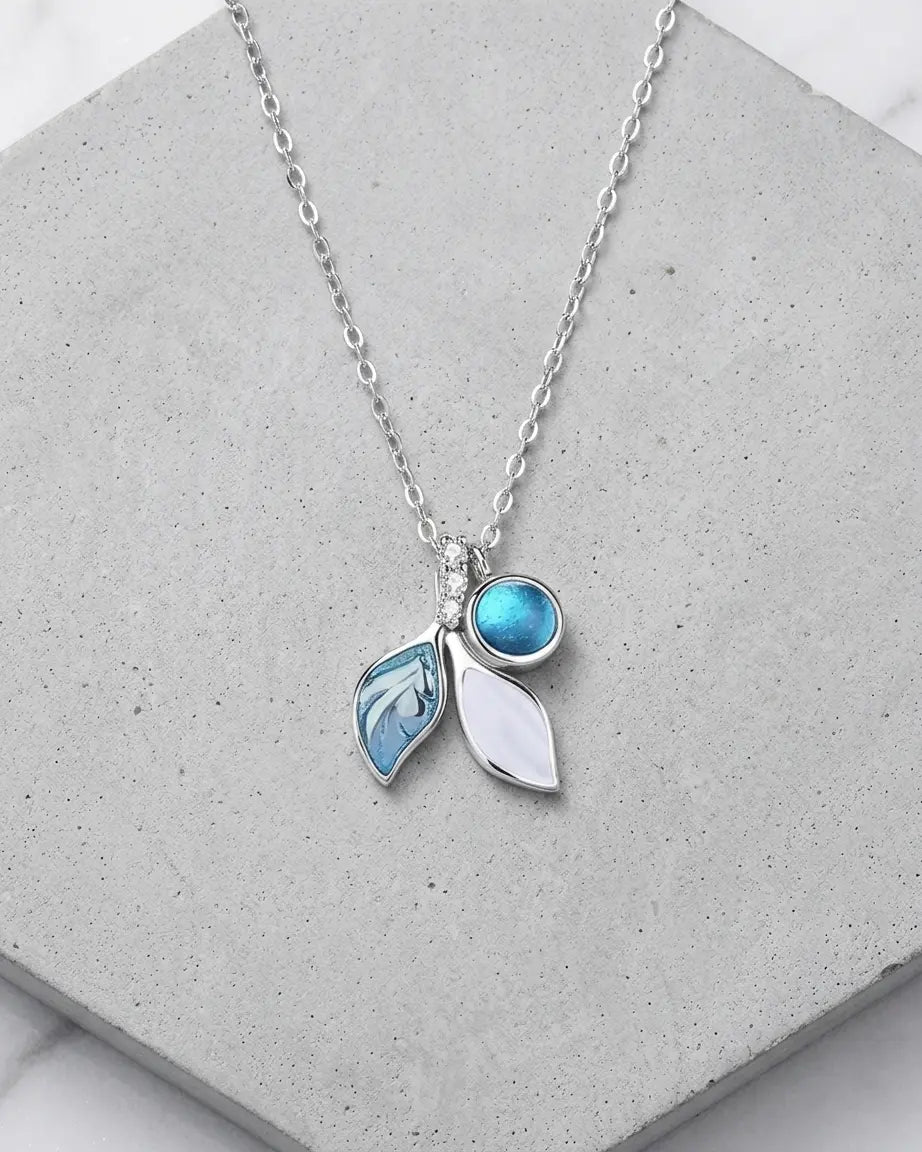 Leafline Elegance Necklace -  Silver Necklace by BLINGLANE