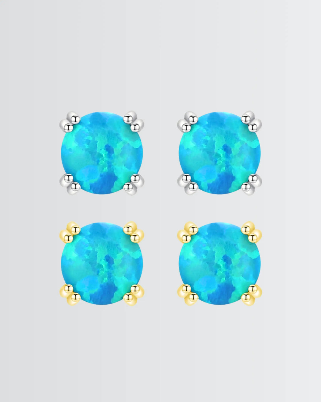 Let Your Ears Catch The Glow Studs - Silver Earrings by BLINGLANE