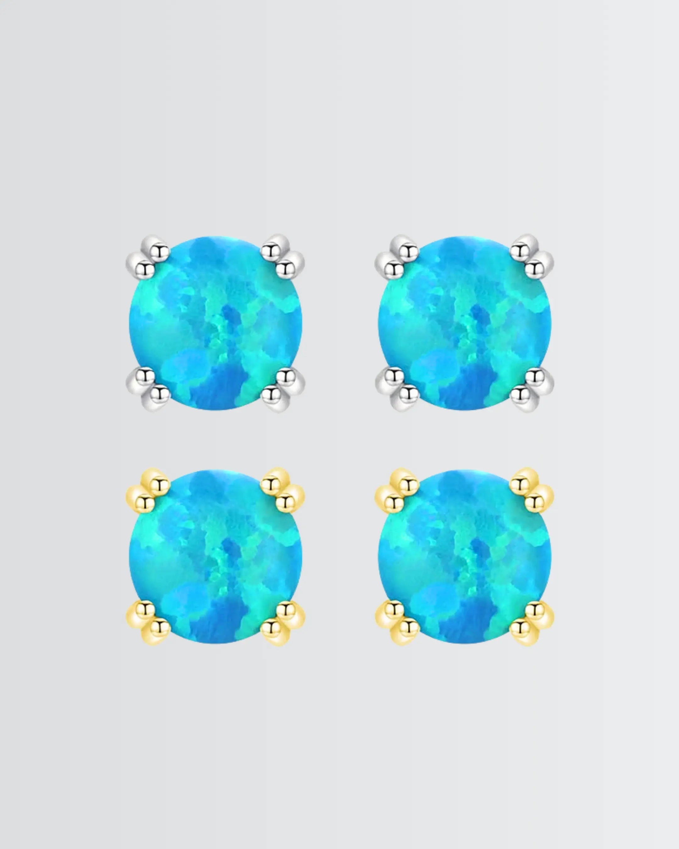 Let Your Ears Catch The Glow Studs -  Silver Earrings by BLINGLANE
