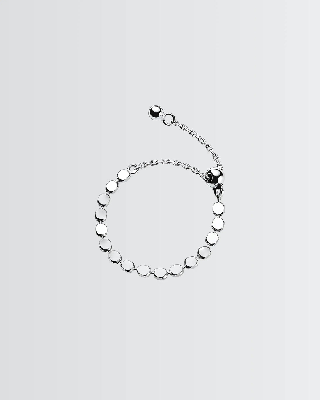 Lilliputian Discs Chain Ring - Silver Ring by BLINGLANE