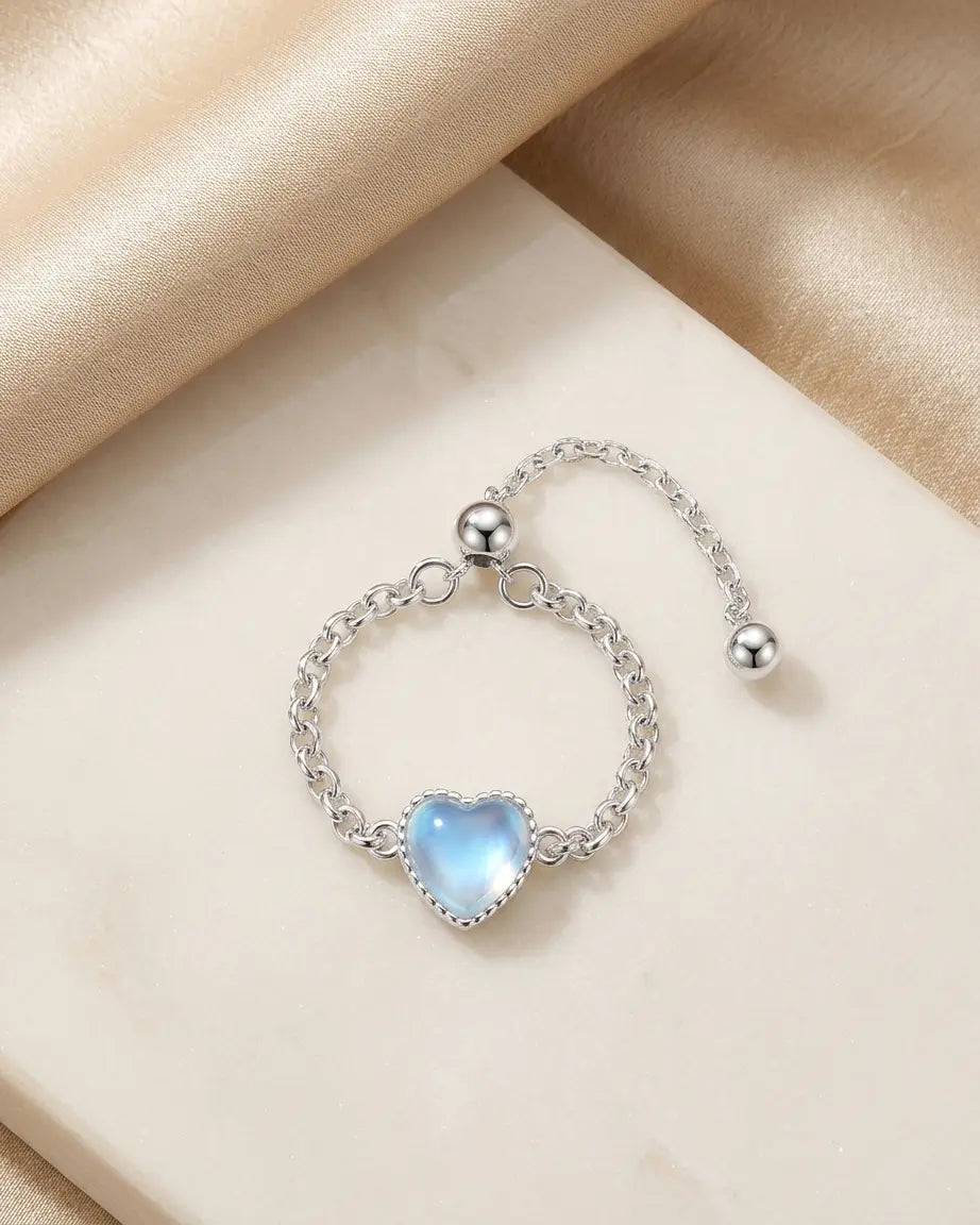 Linked By Love Chain Ring -  Silver Ring by BLINGLANE