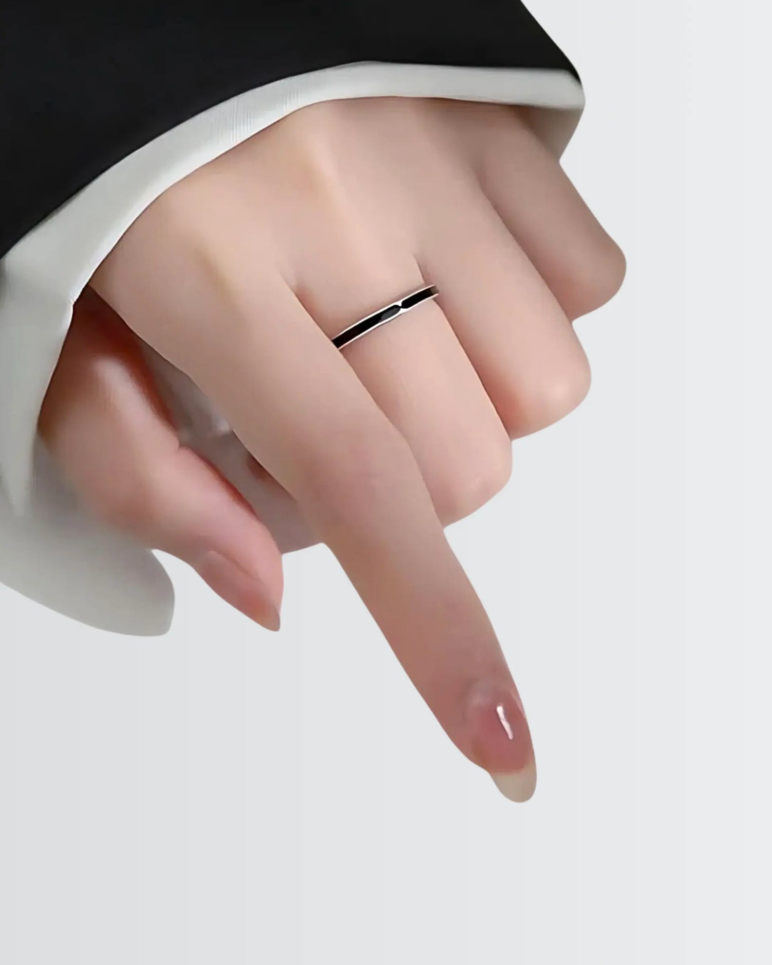 Little Black Ring -  Silver Ring by BLINGLANE