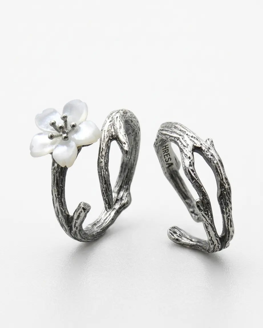 Live Simply Bloom Wildly Love Bands - Silver Rings by BLINGLANE