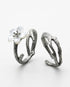 Live Simply Bloom Wildly Love Bands -  Silver Rings by BLINGLANE