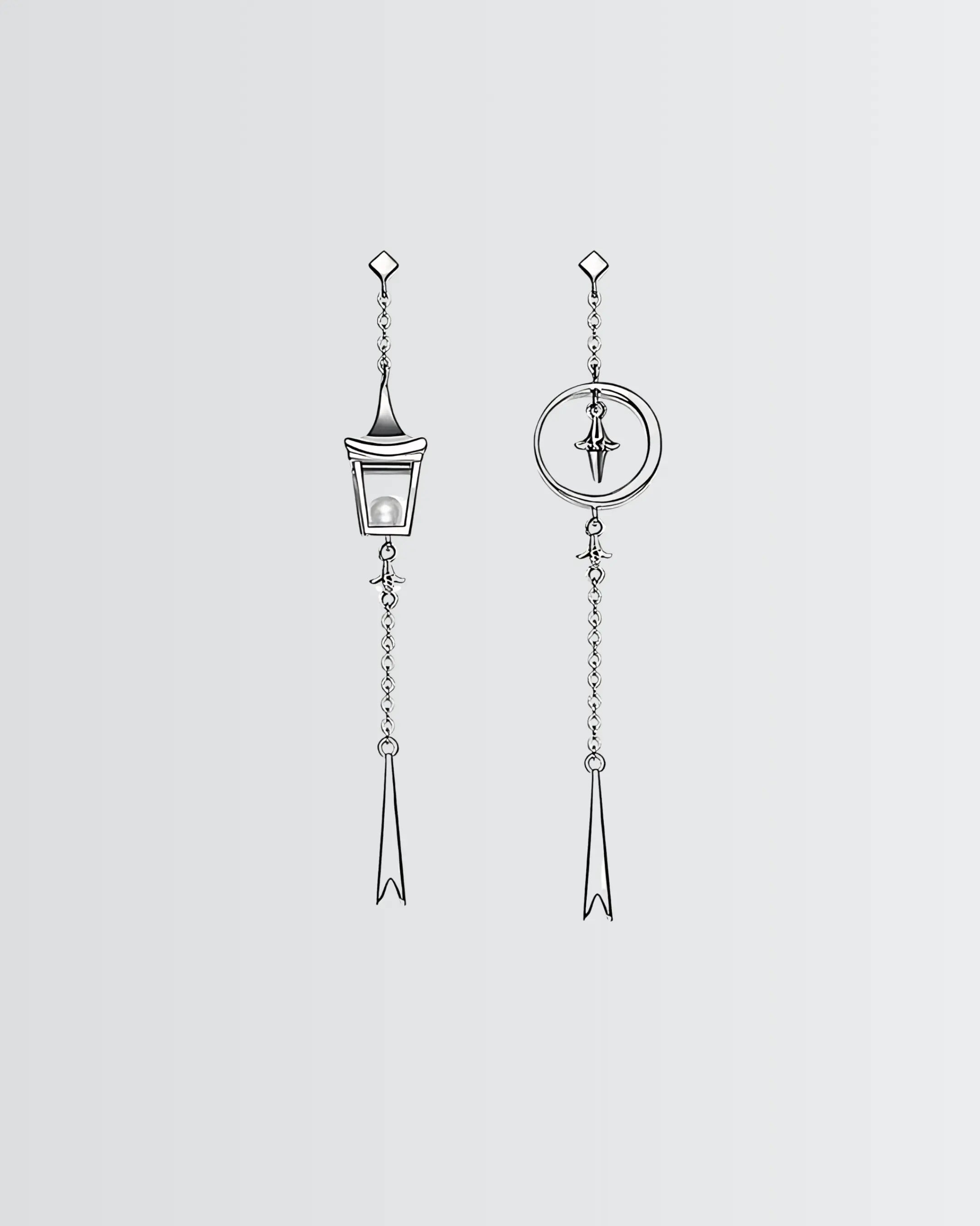 London Nights Drop Earrings -  Silver Earrings by BLINGLANE