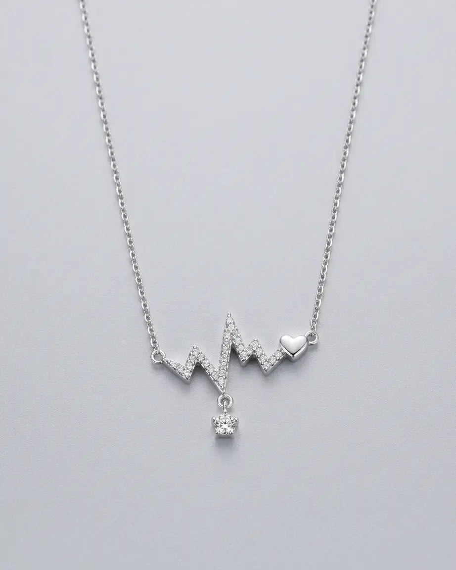 Love in Rhythm Necklace - Silver Necklace by BLINGLANE