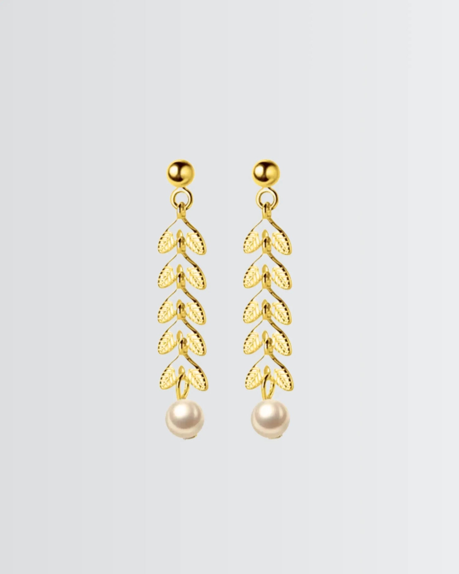 Lush Leaves Elite Earrings -  Silver Earrings by BLINGLANE