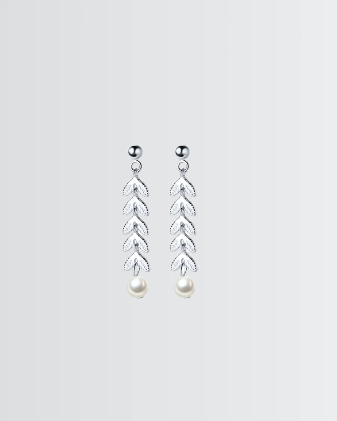 Lush Leaves Elite Earrings -  Silver Earrings by BLINGLANE