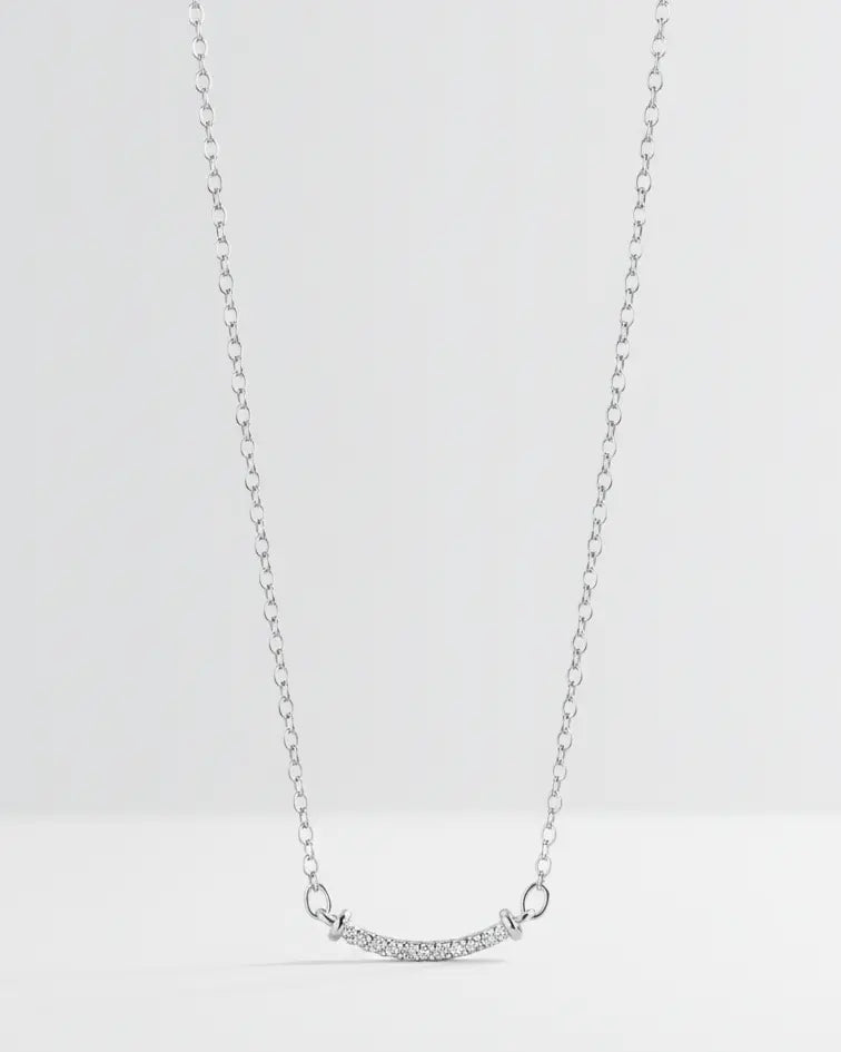 Luxe Line Minimal Necklace -  Silver Necklace by BLINGLANE