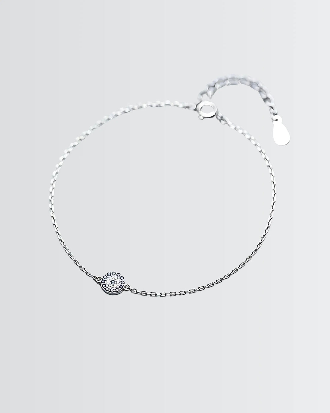 Mere Evil Eye Minimal Bracelet -  Silver Bracelet by BLINGLANE