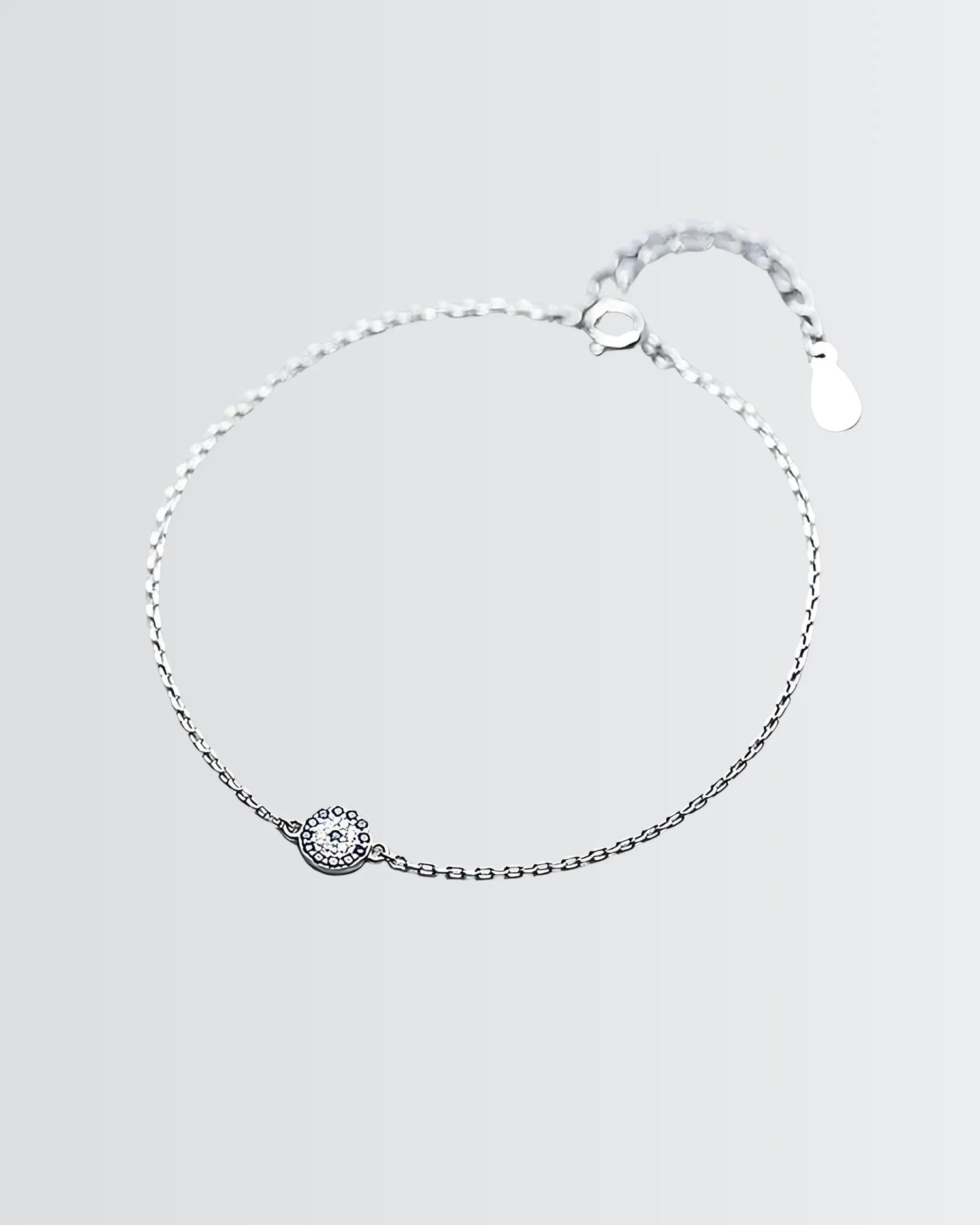 Mere Evil Eye Minimal Bracelet -  Silver Bracelet by BLINGLANE