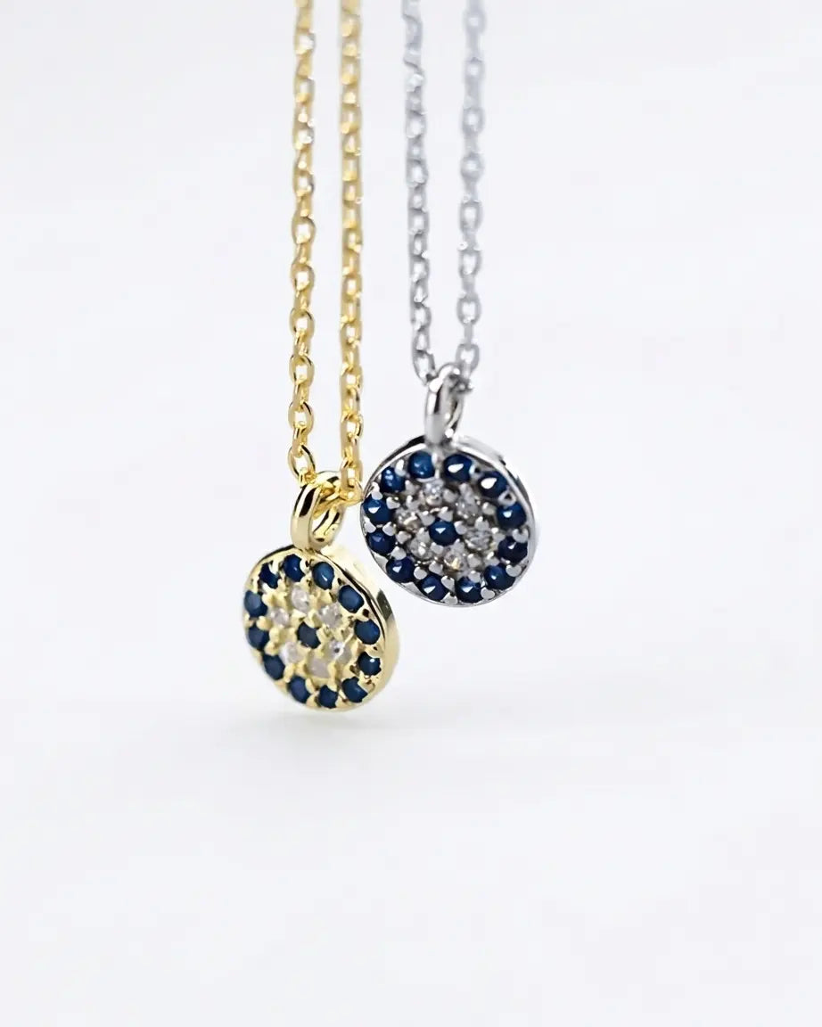 Mere Evil Eye Minimal Necklace -  Silver Necklace by BLINGLANE