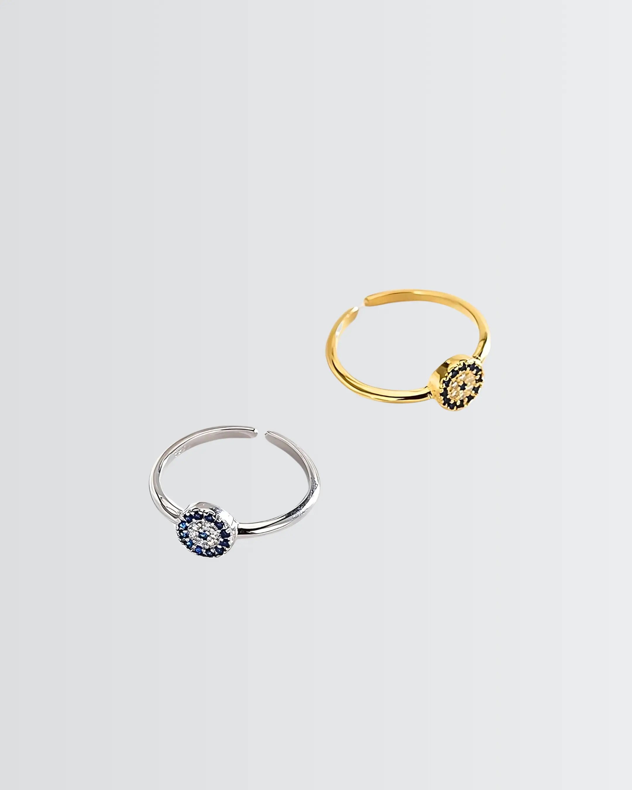 Mere Evil Eye Minimal Ring -  Silver Ring by BLINGLANE
