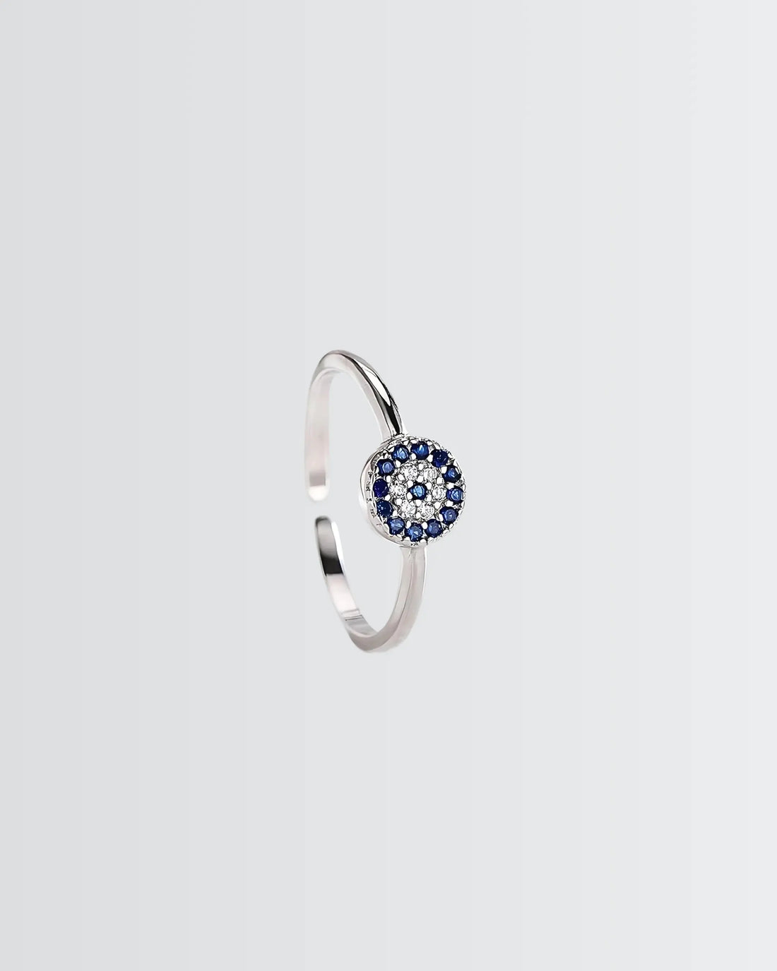 Mere Evil Eye Minimal Ring -  Silver Ring by BLINGLANE
