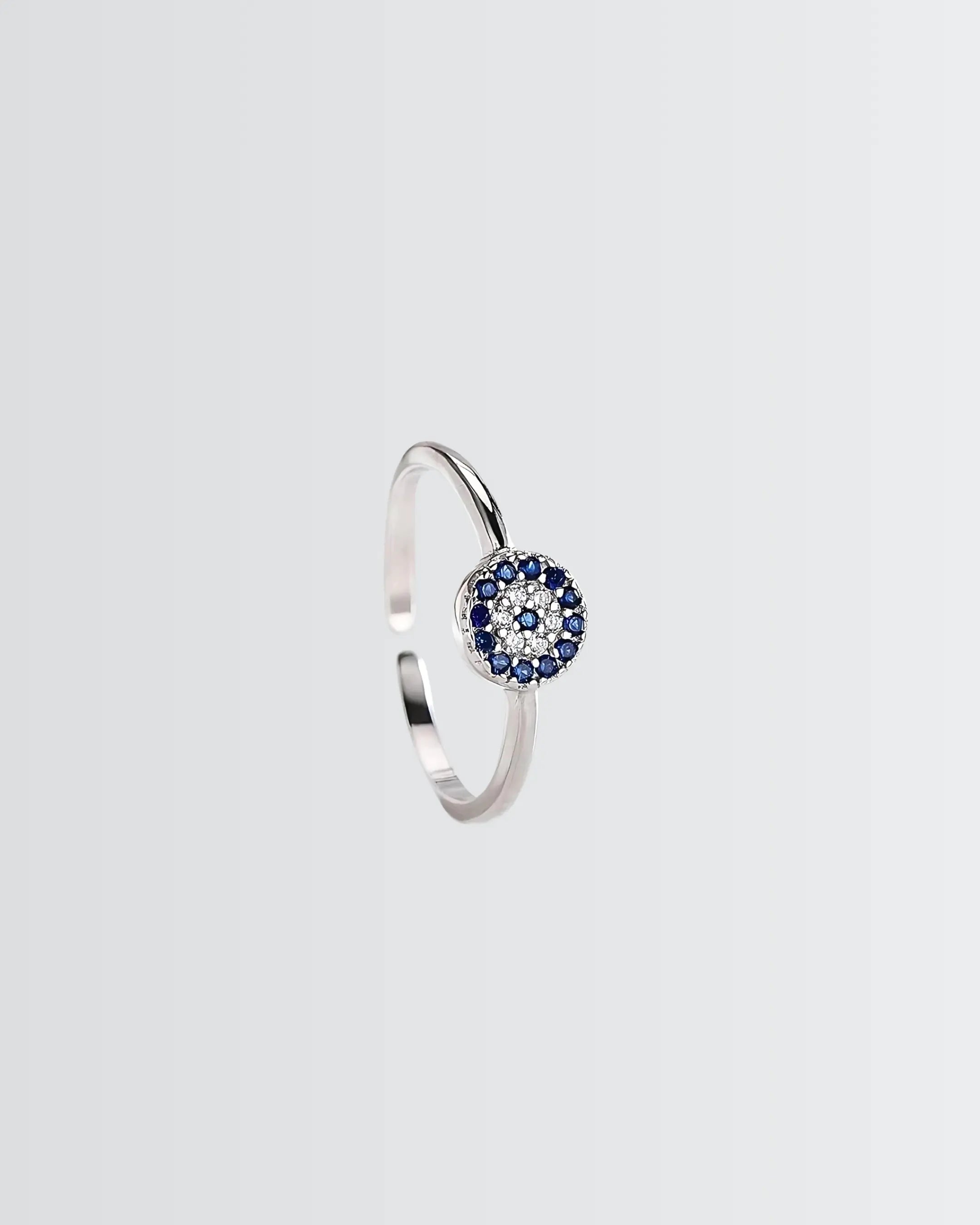 Mere Evil Eye Minimal Ring -  Silver Ring by BLINGLANE