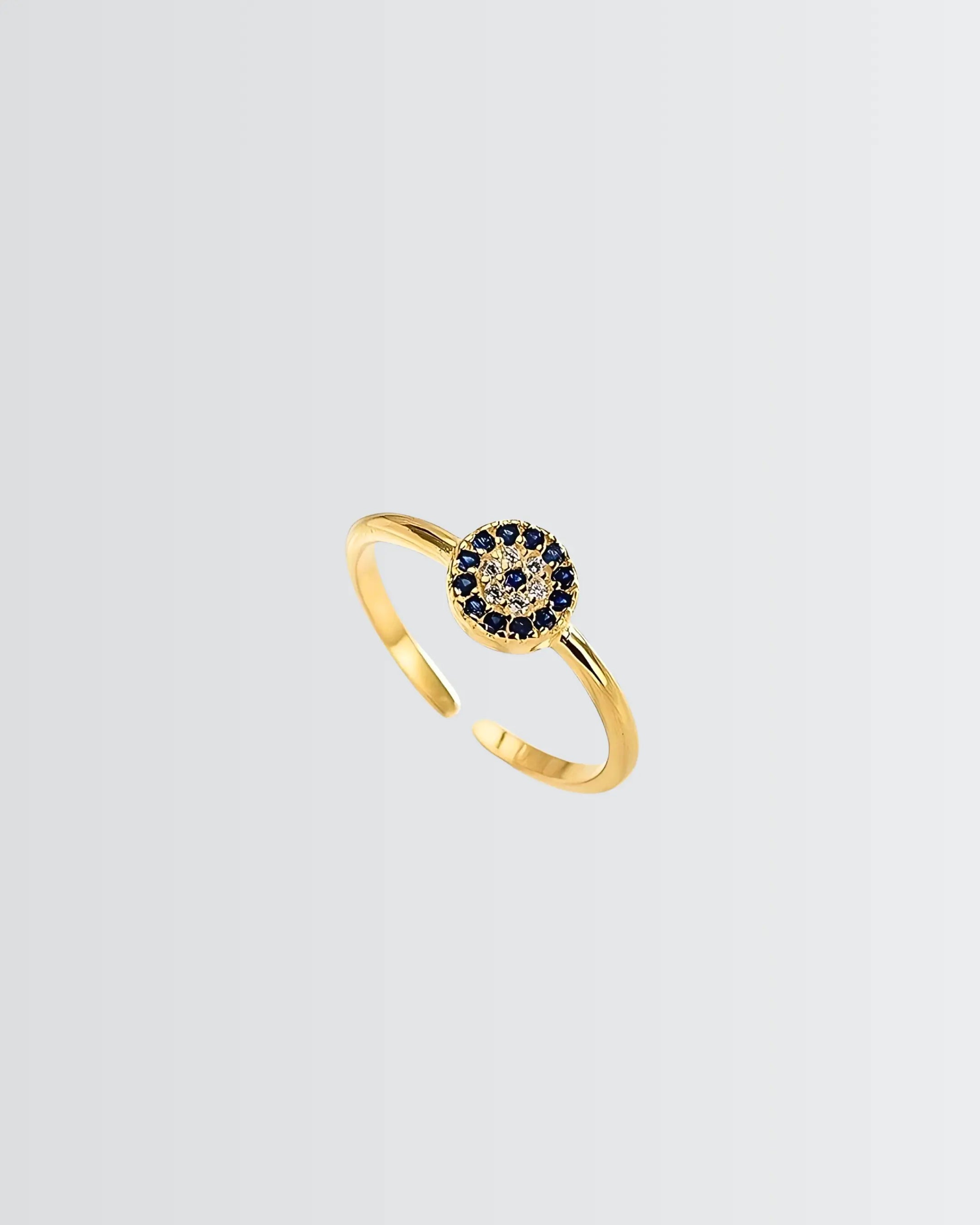 Mere Evil Eye Minimal Ring -  Silver Ring by BLINGLANE