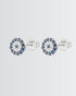 Mere Evil Eye Minimal Studs -  Silver Earrings by BLINGLANE