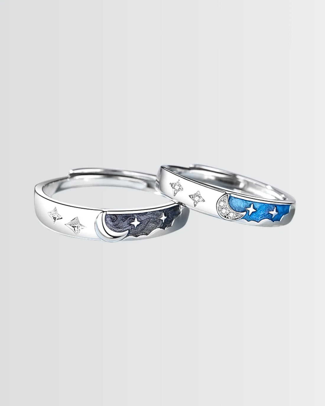 Midnight Muse Love Bands - Silver Ring by BLINGLANE