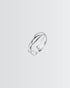 Minimal Crossways Ring -  Silver Ring by BLINGLANE