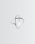 Minimal Crossways Ring -  Silver Ring by BLINGLANE