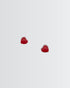 Minimal Heart Studs -  Silver Earrings by BLINGLANE