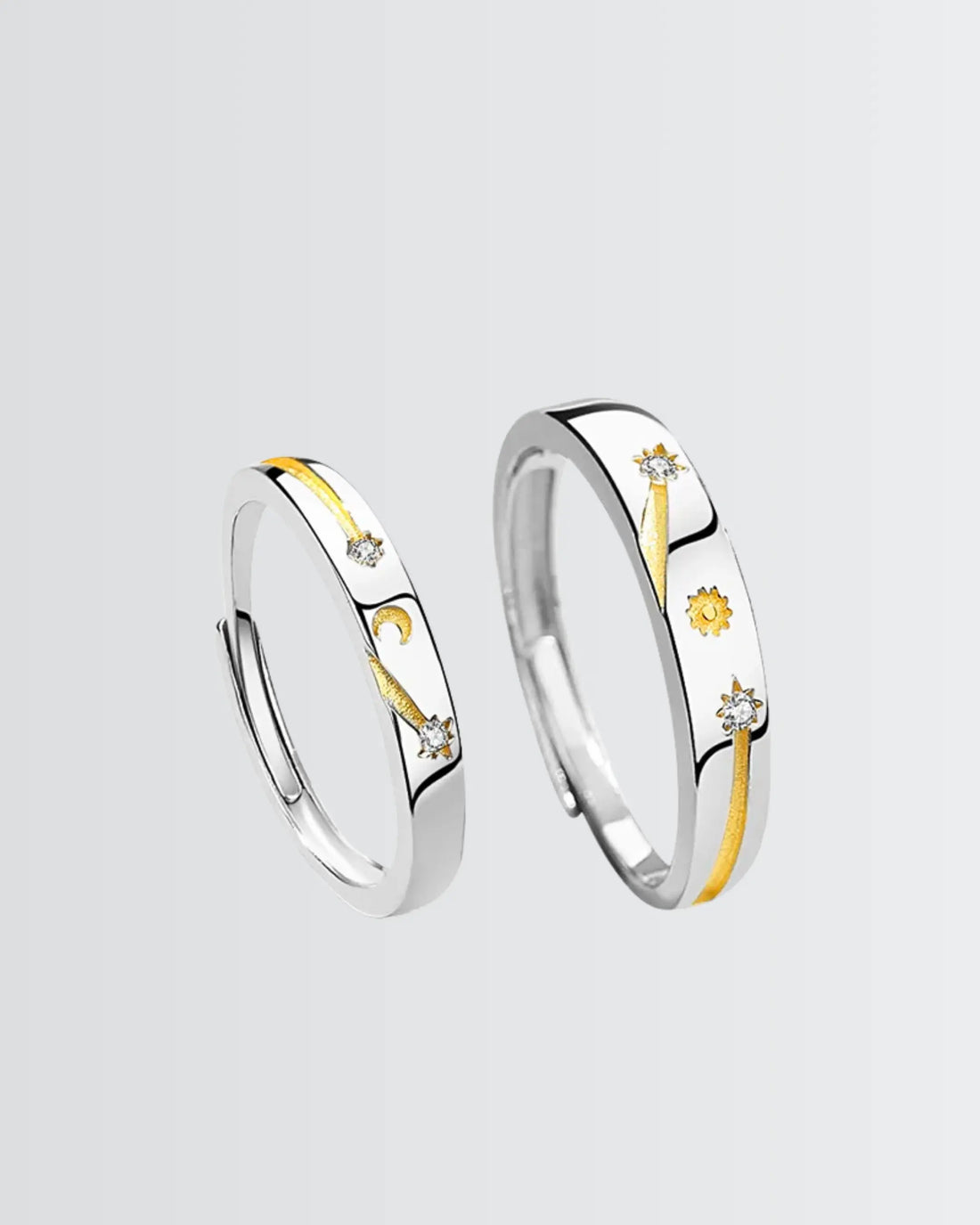 My Shooting Star Love Bands - Silver Ring by BLINGLANE