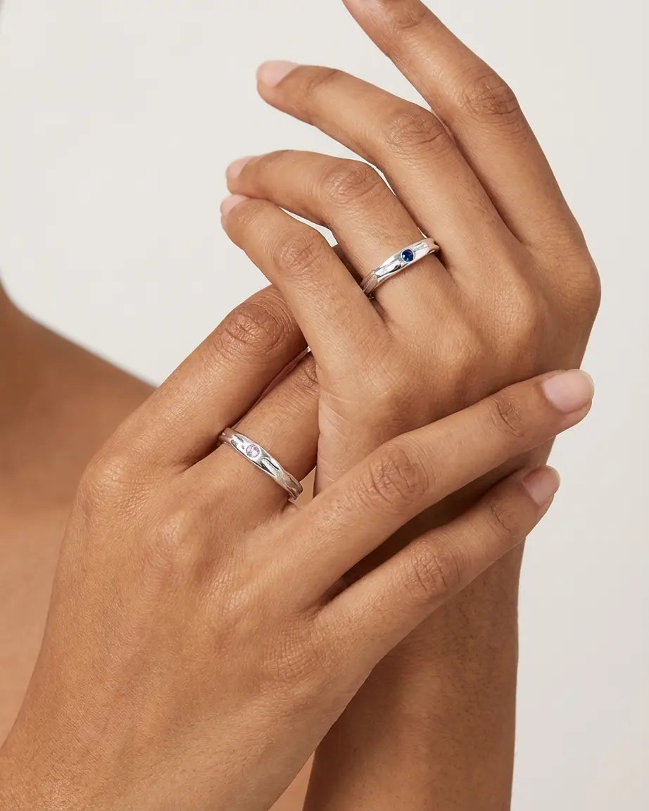 No more swiping right! Love Bands -  Silver Rings by BLINGLANE