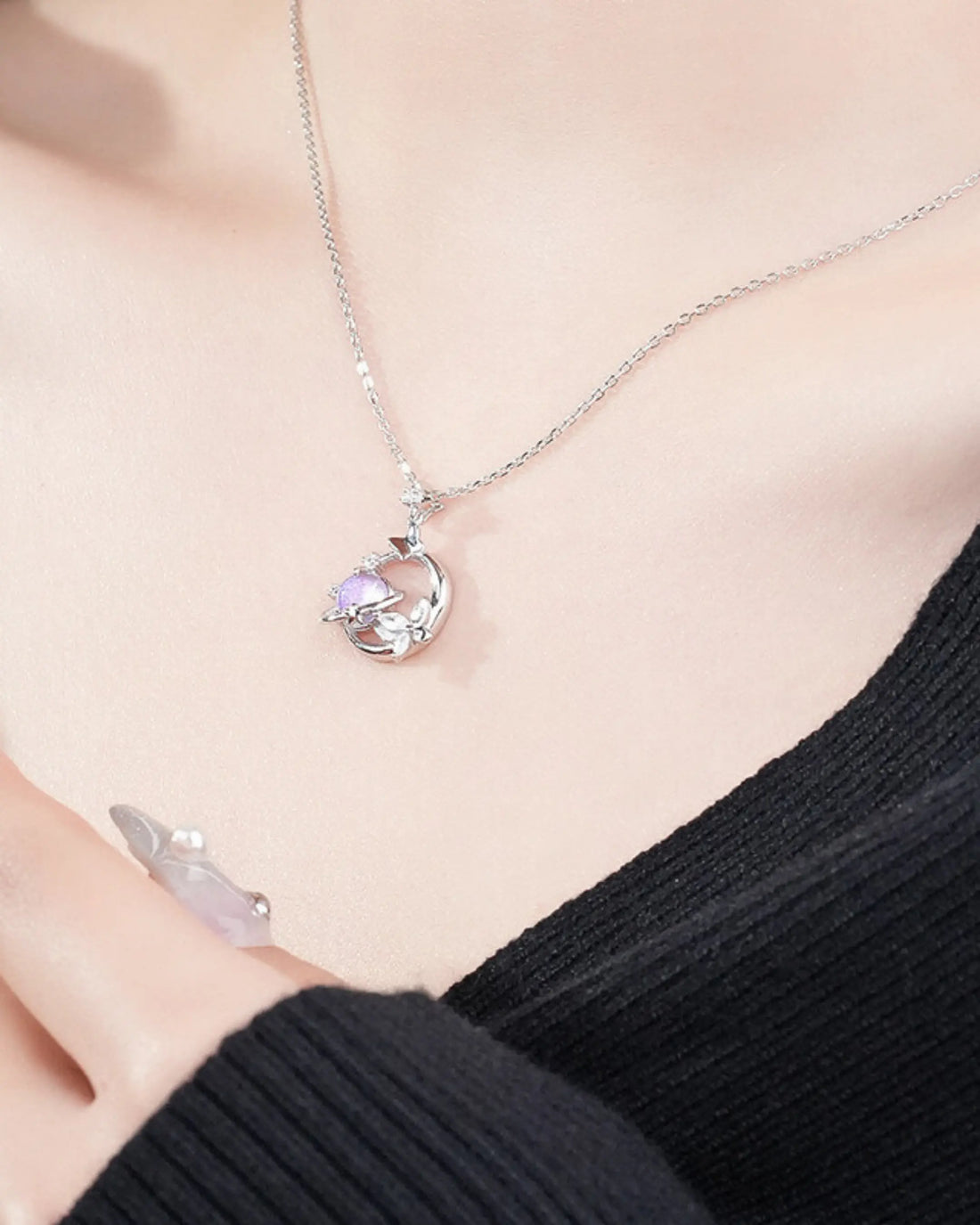 Orbiting You Elite Necklace -  Silver Necklace by BLINGLANE