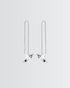 Origami Bird Chain Earrings -  Silver Earrings by BLINGLANE
