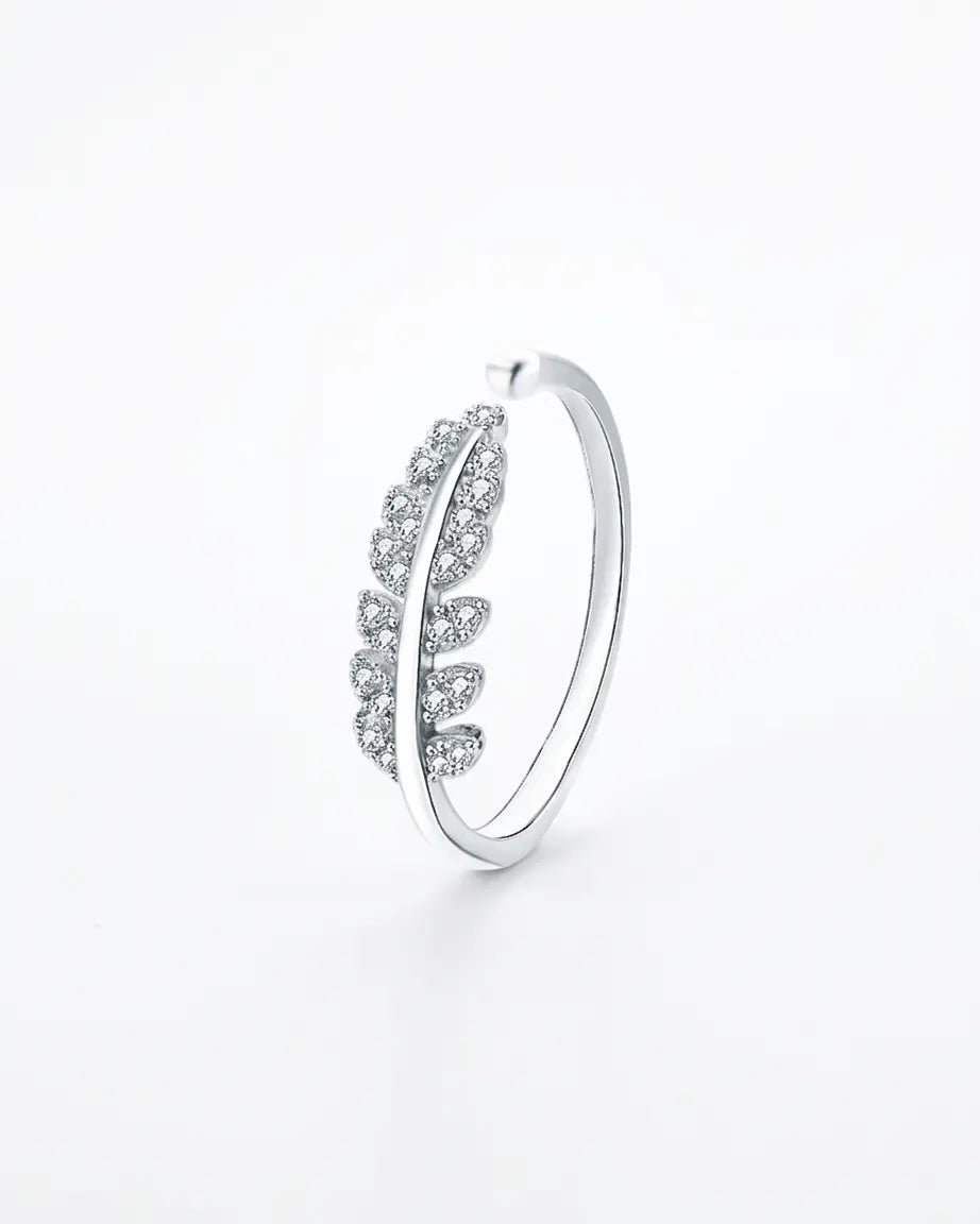 Our Kind of Leaf Ring -  Silver Ring by BLINGLANE