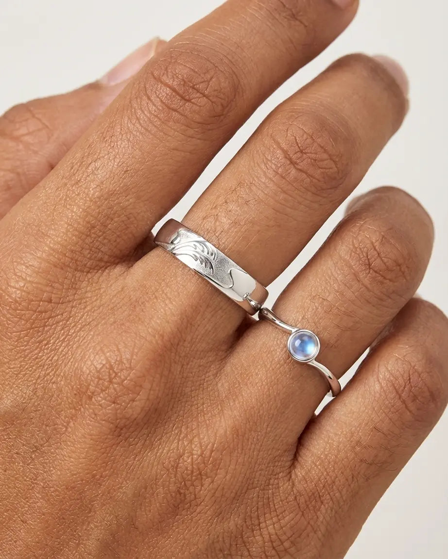 Our Silent Vow Forever Love Bands -  Silver Ring by BLINGLANE