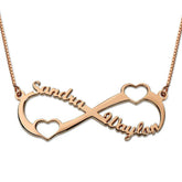 Personalize Your Names Infinity Heart Necklace - Blinglane