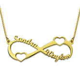 Personalize Your Names Infinity Heart Necklace - Blinglane