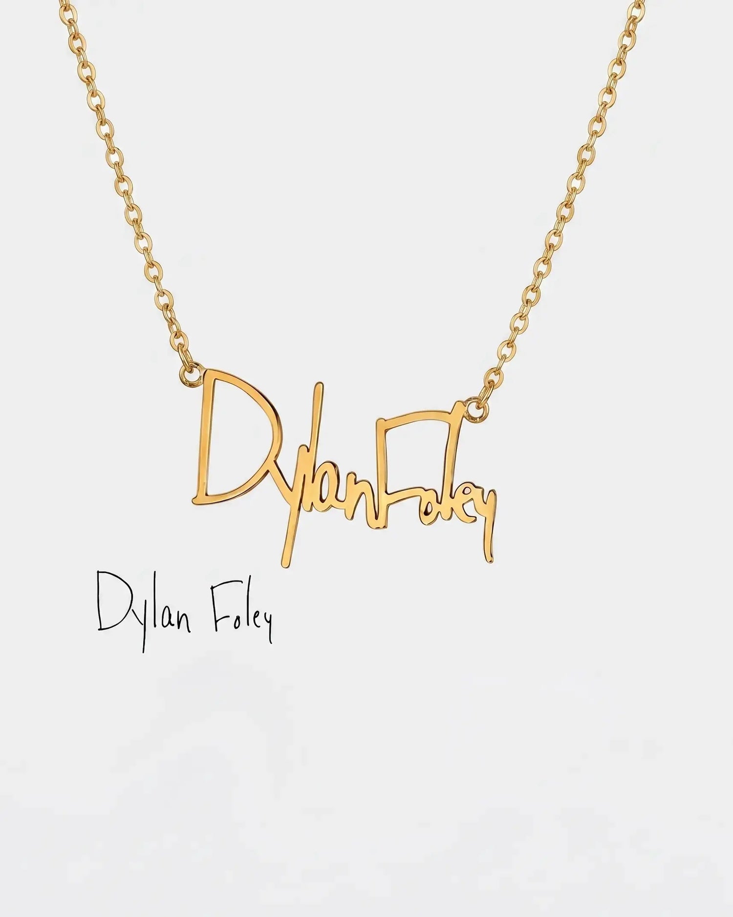 Personalize Your Handwritten Signature Necklace -  Silver Necklace by BLINGLANE