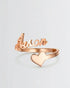 Personalize Your LGBTQIA2S+ Name & Heart Silver Ring -  Silver Ring by BLINGLANE