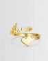 Personalize Your Name & Heart Silver Ring -  Silver Ring by BLINGLANE