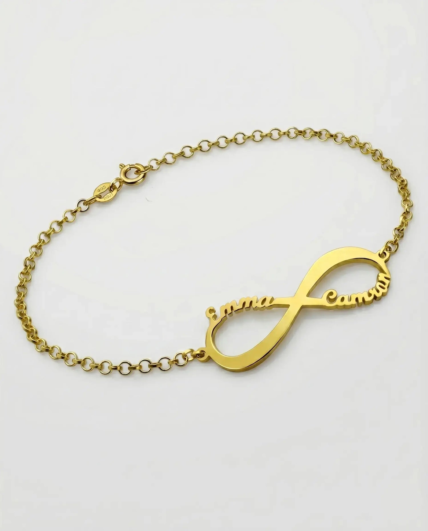 Personalize Your Names Infinity Bracelet -  Silver Bracelet by BLINGLANE