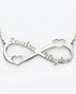 Personalize Your Names Infinity Heart Necklace -  Silver Necklace by BLINGLANE