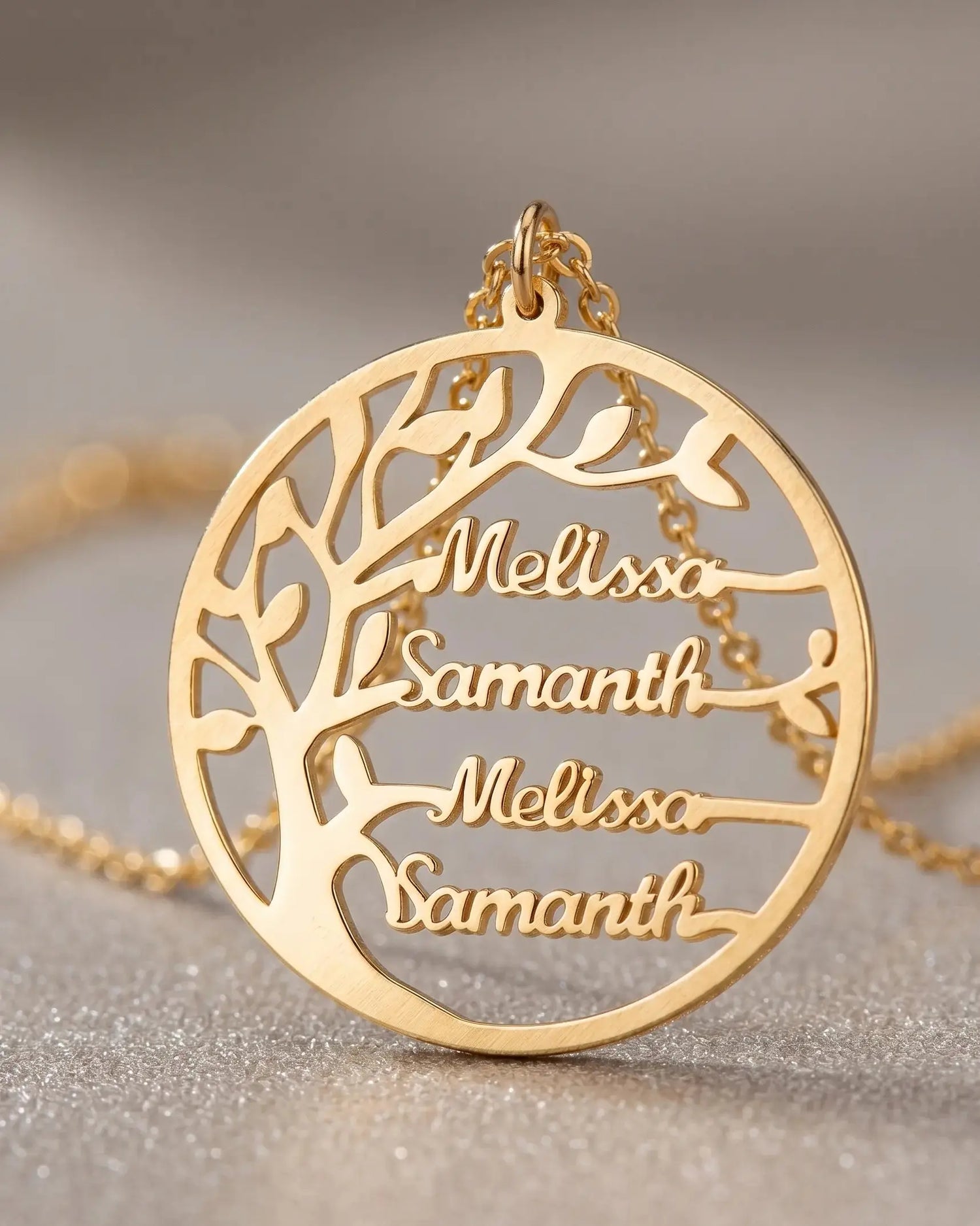 Personalize Your Tree of Life Silver Necklace -  Silver Necklace by BLINGLANE