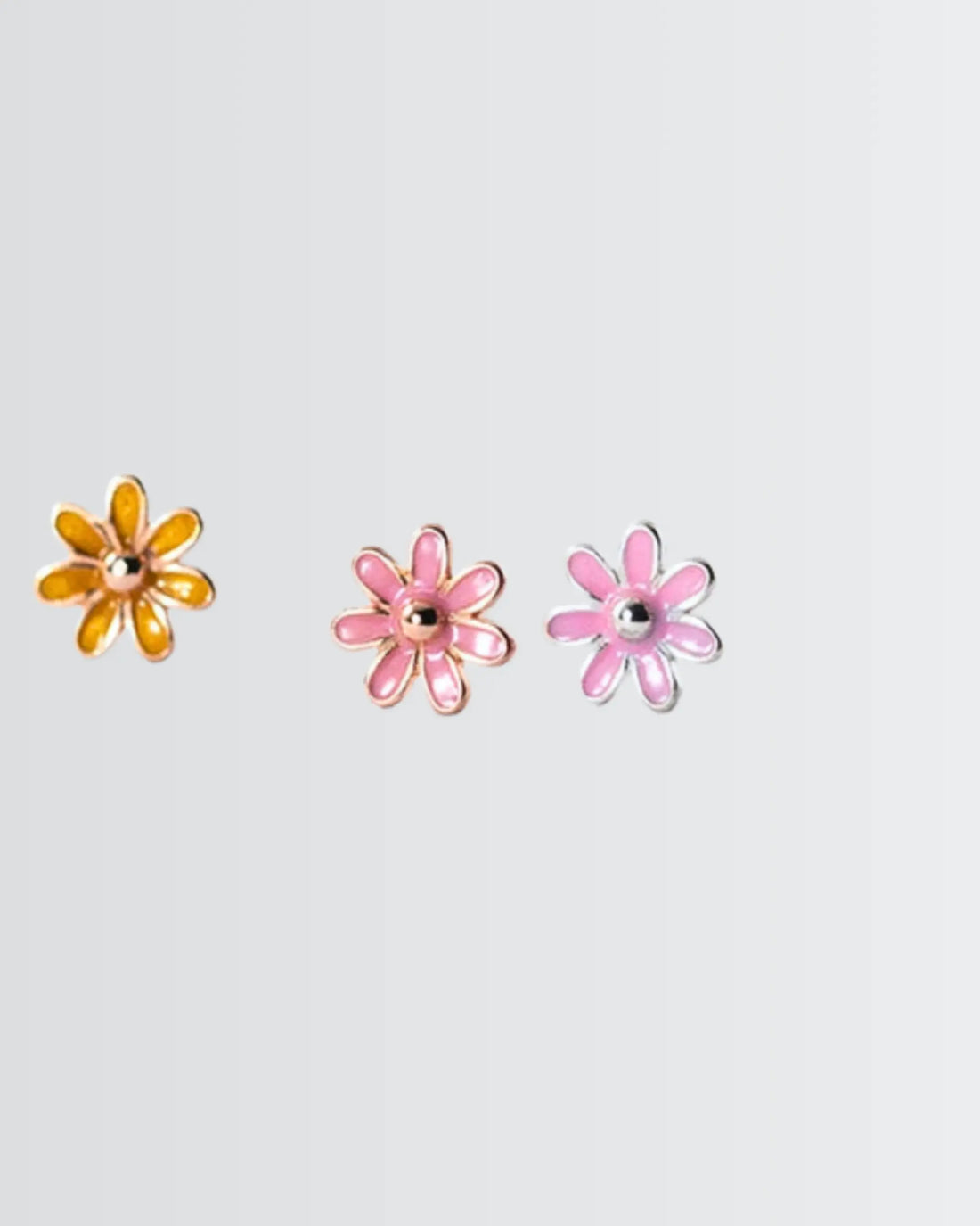 Petal Pop Studs -  Silver Earrings by BLINGLANE
