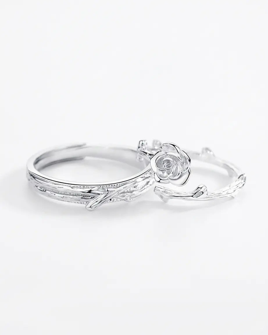 Petals Of Promise Forever Love Bands -  Silver Ring by BLINGLANE