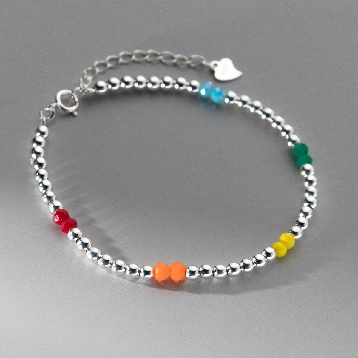 Silver Glow Beads Bracelet